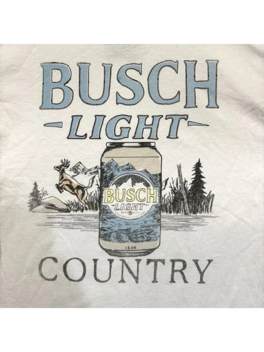 Junk Food Clothing x Busch Light Country T-Shirt Size Medium - Picture 2 of 4